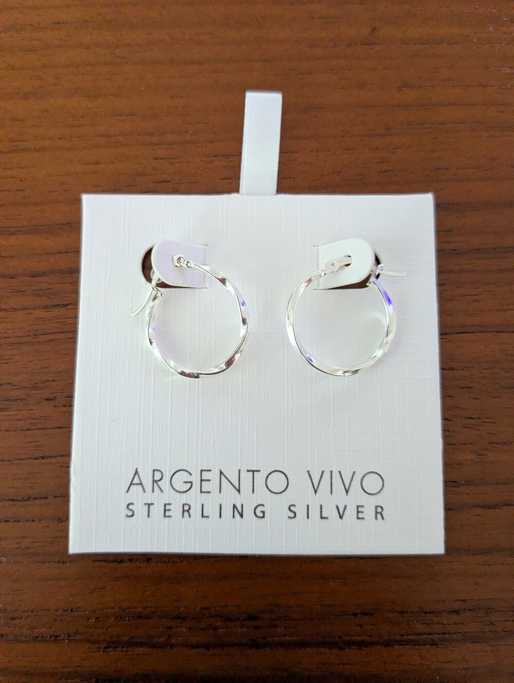 Argento Vivo Sterling Silver Polished Twisted Hoop Earrings - NWOT
